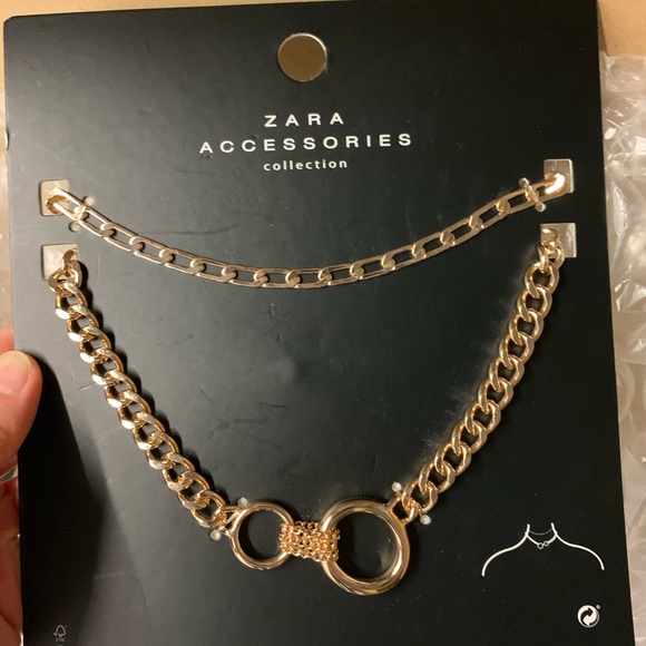 Zara Jewelry Zara Gold Chain Necklace 2 Piece Poshmark